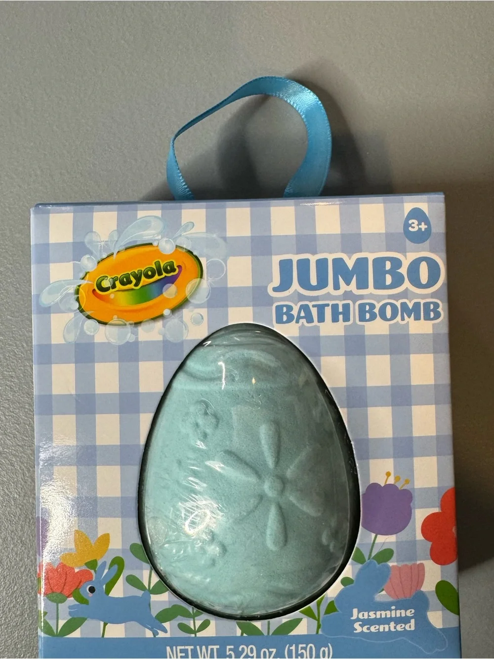 Crayola egg shaped Jumbo Bath Bomb jasmine scented Easter egg hunt bath time